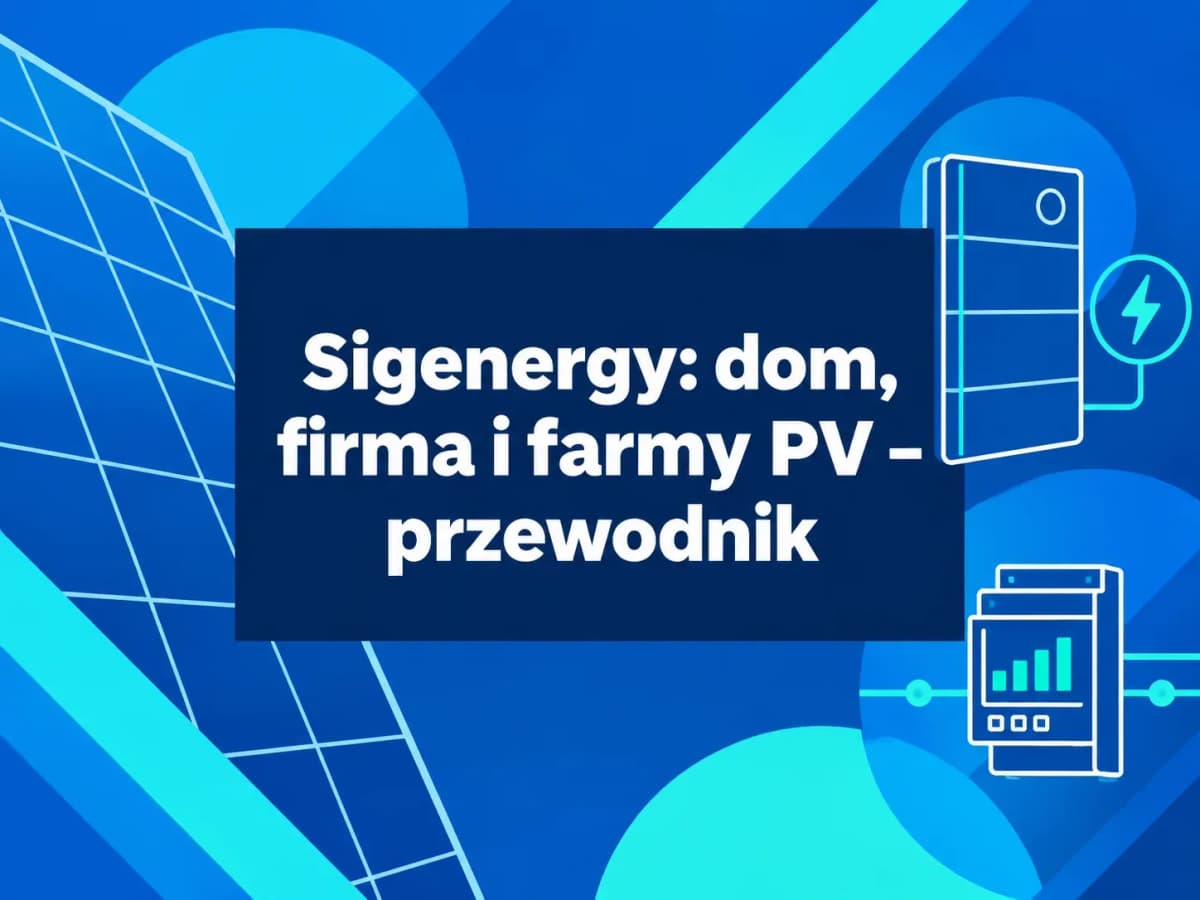 Sigenergy: produkty do domu, firmy i farm PV – portfolio i technologie