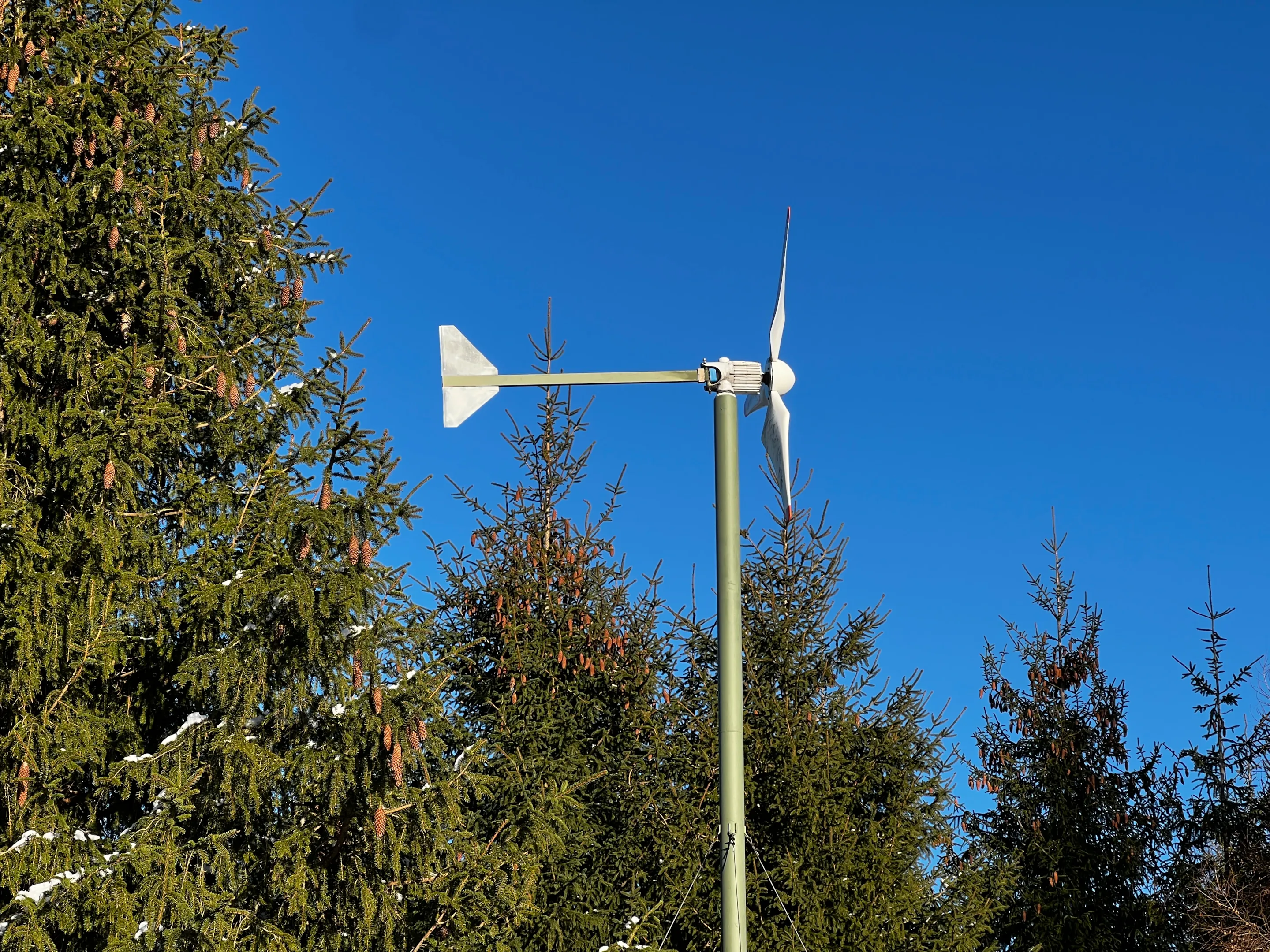 Turbina wiatrowa w domkach letniskowych